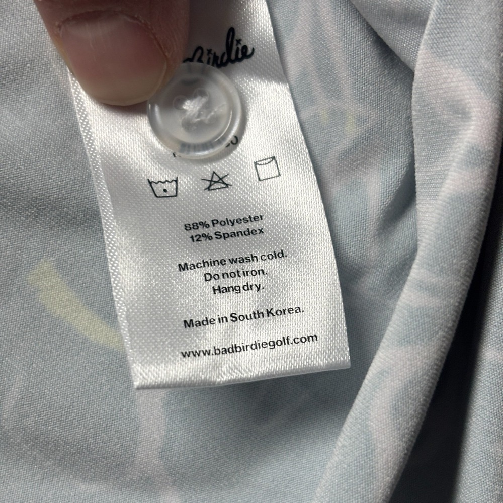 NWT Bad Birdie Polo Azalea Collection Golf Shirt Mens M Geometric Floral MSRP$84 - Picture 5 of 5